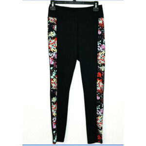 Anthropologie Daily Practice NWT Sofia‎ Leggings Black & Colorful Floral …